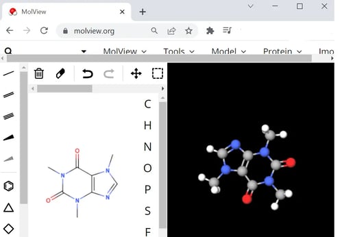 Example diagram using molview